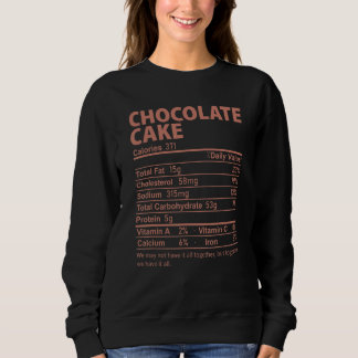 Sweatshirt Costume de gâteau au chocolat de Thanksgiving Nutr