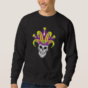 Sweatshirt Costume de parade amusant Mardi Gras Masque de crâ