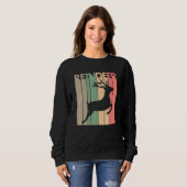 Sweatshirt Costume de renne drôle (Devant entier)