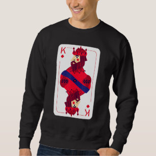 Sweatshirt Costume King Of Diamonds Halloween Jouer Cartes