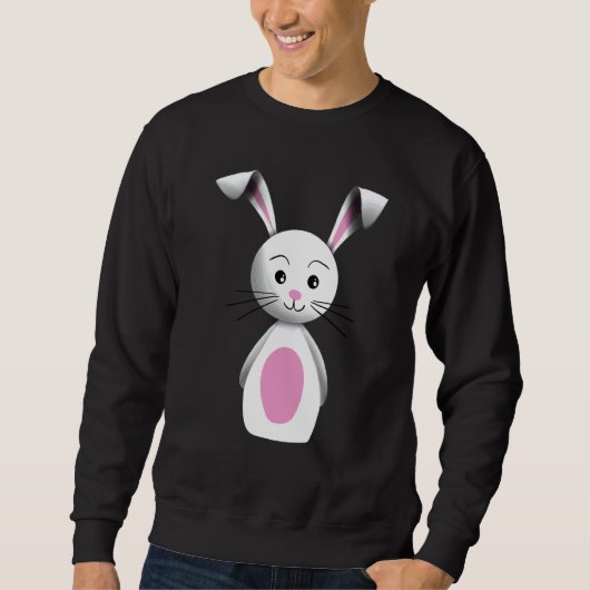 Sweatshirt Costume lapin de Pâques amusant Rabbit disquette o (Devant)