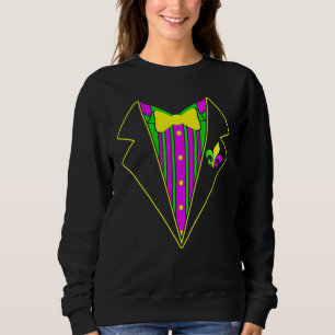 Sweatshirt Costume Mardi Gras Drôle Carnaval Fête Party Tuxed