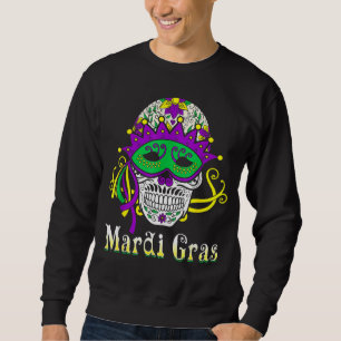 Sweatshirt Costume Mardi Gras Sugar Skull Skull Masque