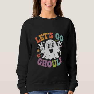 Sweatshirt Costume Rétro de Fantôme de Halloween Allons-y les