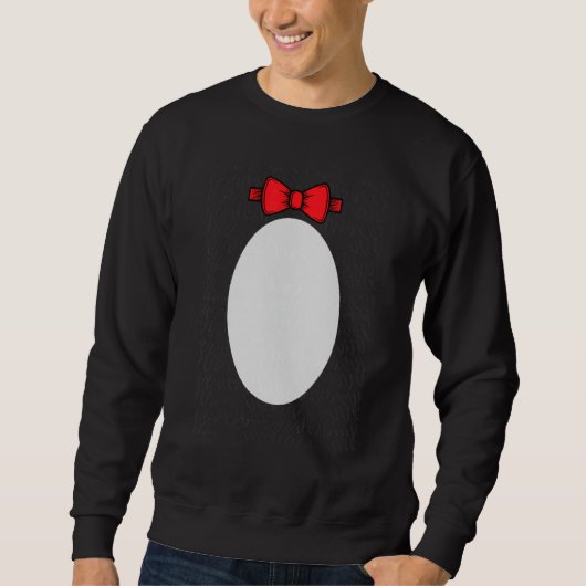 Sweatshirt Costume simple Halloween Penguin Bowtie (Devant)