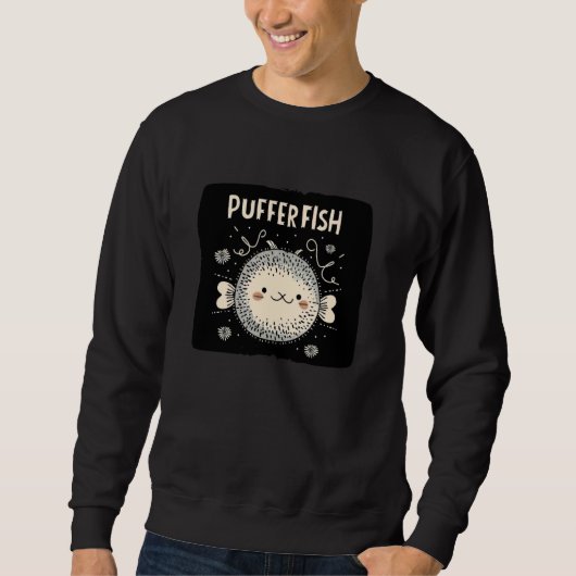 Sweatshirt Costume souriant de poisson-brouillard (Devant)