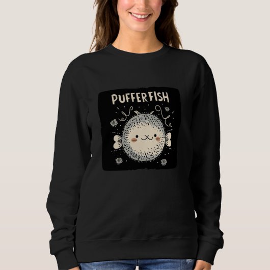 Sweatshirt Costume souriant de poisson-brouillard (Devant)