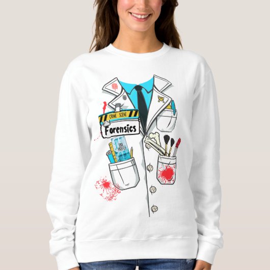 Sweatshirt Costume sur mesure drôle de laboratoire de médecin (Devant)