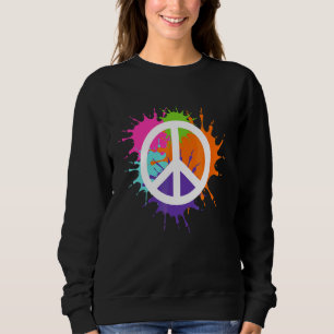 Sweatshirt Costume Symbole De Paix Coloré Conçu Pour Soutenir