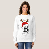 Sweatshirt Costumes de Noël Monogramme (Devant entier)