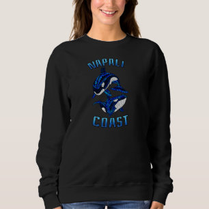 Sweatshirt Côte Napali Hawaii Vacances Baleine Tribale Orca P