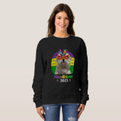 Sweatshirt Coton de Tulear Party Dog Mardi Gras 2023 (Devant entier)