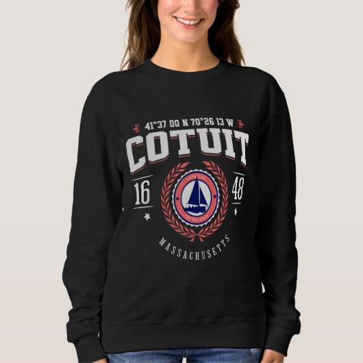 Sweatshirt Cotuit Massachusetts Cape Cod MA Nautical Beach So (Devant)