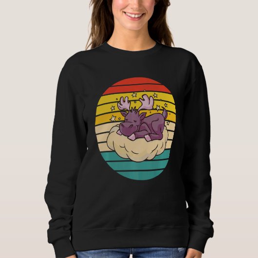 Sweatshirt Couchage mignon d'orignal (Devant)