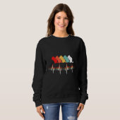 Sweatshirt Coucher de soleil Chinchilla Retro (Devant entier)