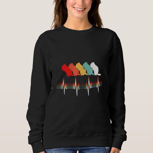 Sweatshirt Coucher de soleil Chinchilla Retro (Devant)