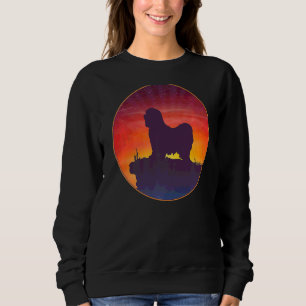 Sweatshirt Coucher de soleil de chien maltais