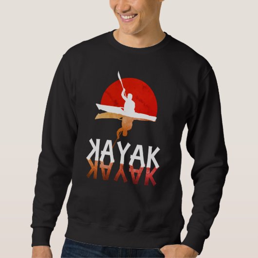 Sweatshirt Coucher de soleil de Kayak (Devant)