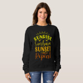 Sweatshirt Coucher de soleil d'été Coucher de soleil Répéter (Devant entier)