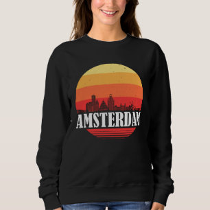 Sweatshirt Coucher de soleil sur l'horizon d'Amsterdam dans l