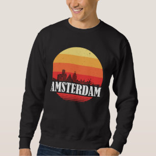 Sweatshirt Coucher de soleil sur l'horizon d'Amsterdam dans l