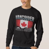 Sweatshirt Coucher de soleil sur Vancouver Canada | Drapeau v (Devant)