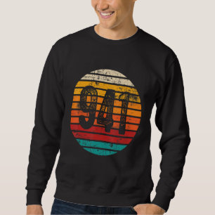 Sweatshirt Coucher de soleil Vintage 941 en détresse Code rég