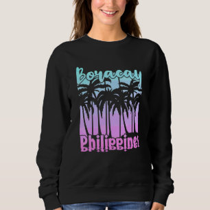 Sweatshirt Coucher de soleil vintage à Boracay aux Philippine