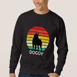 Sweatshirt Coucher de soleil Vintage Doggy Retro