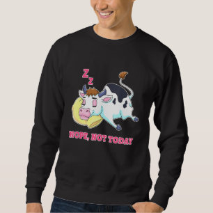 Sweatshirt Coucher Sleepy Vache Animaux de ferme Lazy Nope Pa