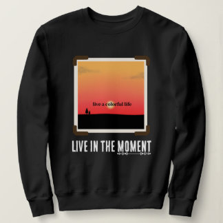 Sweatshirt Couchers de soleil colorés avec texte moderne