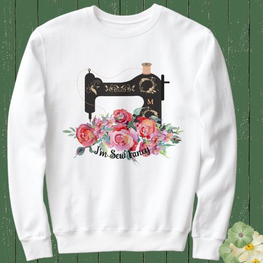 Sweatshirt Coudre Fantaisie Rose Vintage