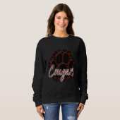 Sweatshirt Cougar Maroon Black Cheetah School Sports Fan Team (Devant entier)
