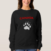 Sweatshirt Couleur d'impression du pied d'animal du Canada (Devant)