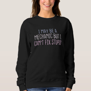 Sweatshirt Couleur Graphique Dit Que Je Peux Être Un Mécanici