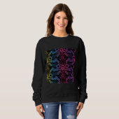 Sweatshirt Couleur Lotus Rainbow Noir (Devant entier)