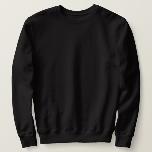 Sweatshirt Couleur solide noire classique intemporelle (Design devant)