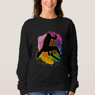 Sweatshirt Couleurs Aquarelle Stunt Scooter Stunt Scooter
