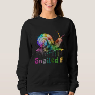 Sweatshirt Couleurs arc-en-ciel cool Snail Snail pour hommes