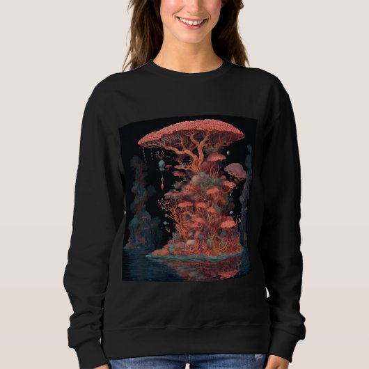 Sweatshirt couleurs d'eau designs plante (Devant)