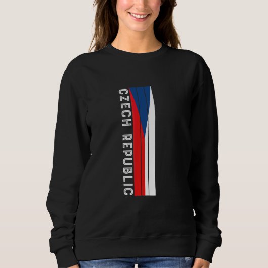 Sweatshirt Couleurs du drapeau de la République tchèque (Devant)