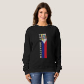 Sweatshirt Couleurs du drapeau de Saint-Martin (Devant entier)