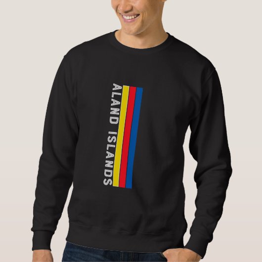 Sweatshirt Couleurs du drapeau des îles Åland (Devant)