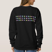 Sweatshirt Couleurs pastel & coeurs violets battre (Dos)
