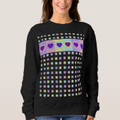 Sweatshirt Couleurs pastel & coeurs violets battre (Devant)