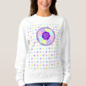 Sweatshirt Couleurs pastel & coeurs violets battre (Devant)