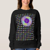 Sweatshirt Couleurs pastel & coeurs violets battre (Devant)