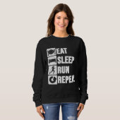 Sweatshirt Coup de sommeil de l'alimentation à travers le pay (Devant entier)