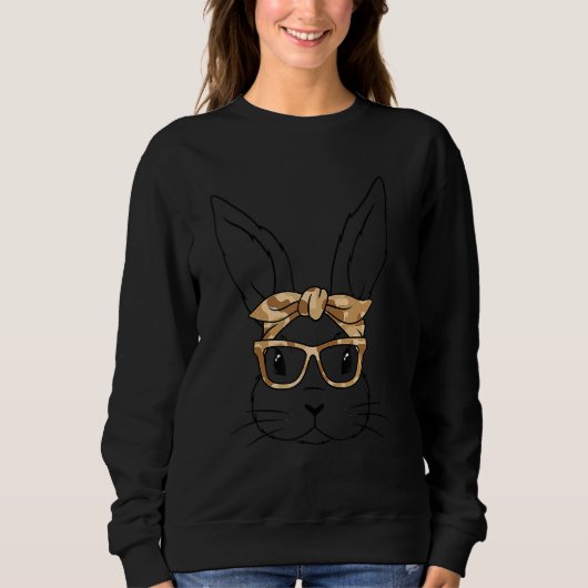 Sweatshirt Coupe Camo Bunny Casquette Fête de Pâques Camo B (Devant)