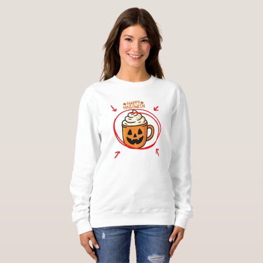Sweatshirt Coupe citrouille (Devant entier)